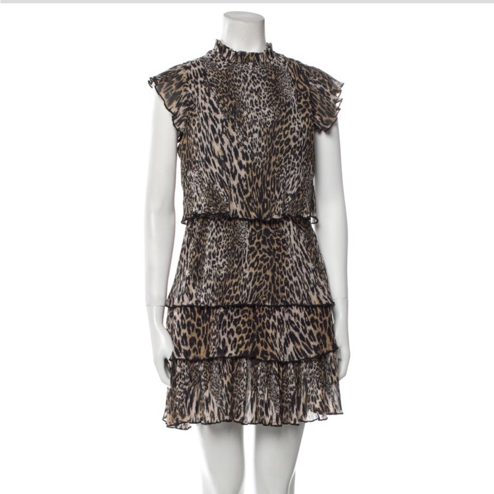 Allsaints animal print mini dress size xs. Fun for a cocktail party. Worn once.